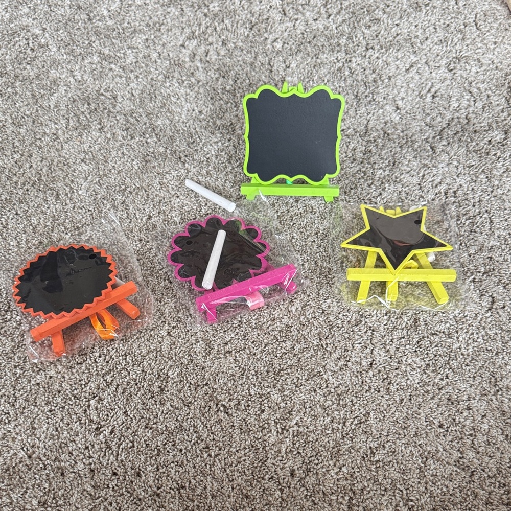 Colorful Mini Chalkboard Easels